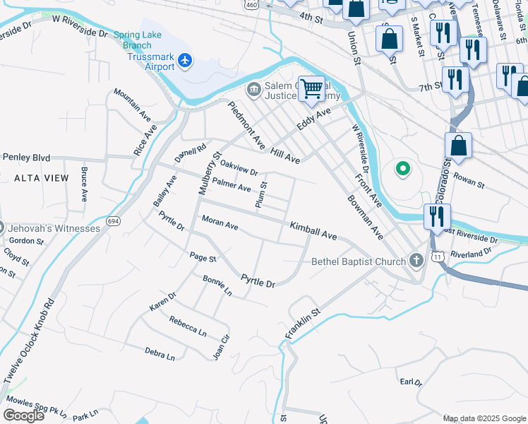 map of restaurants, bars, coffee shops, grocery stores, and more near 631 Kimball Avenue in Salem
