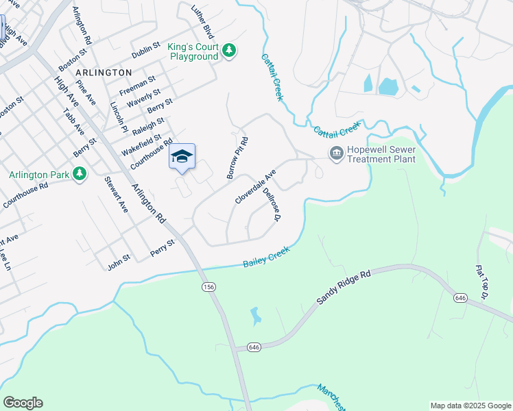 map of restaurants, bars, coffee shops, grocery stores, and more near 2107 Hazelwood Avenue in Hopewell
