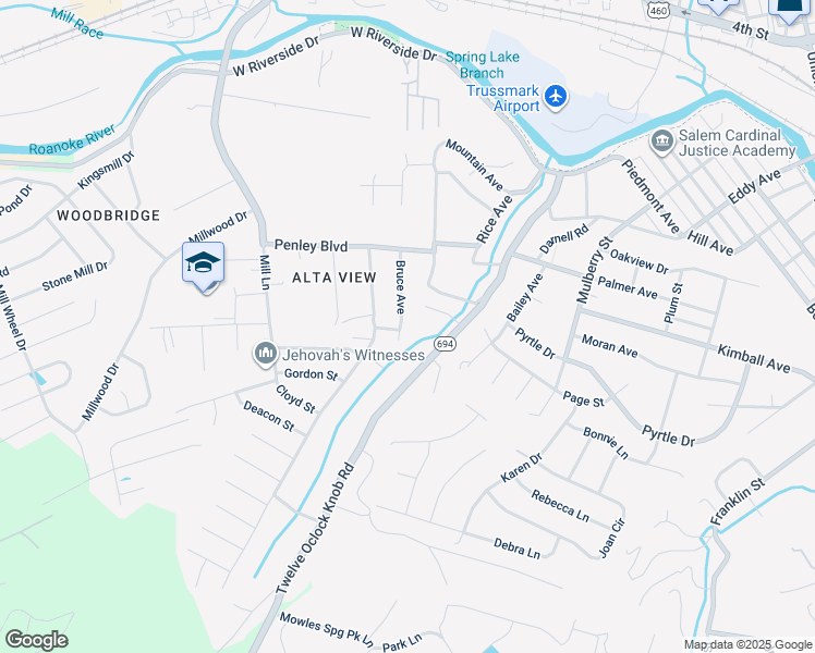 map of restaurants, bars, coffee shops, grocery stores, and more near 2168 Bruce Avenue in Salem