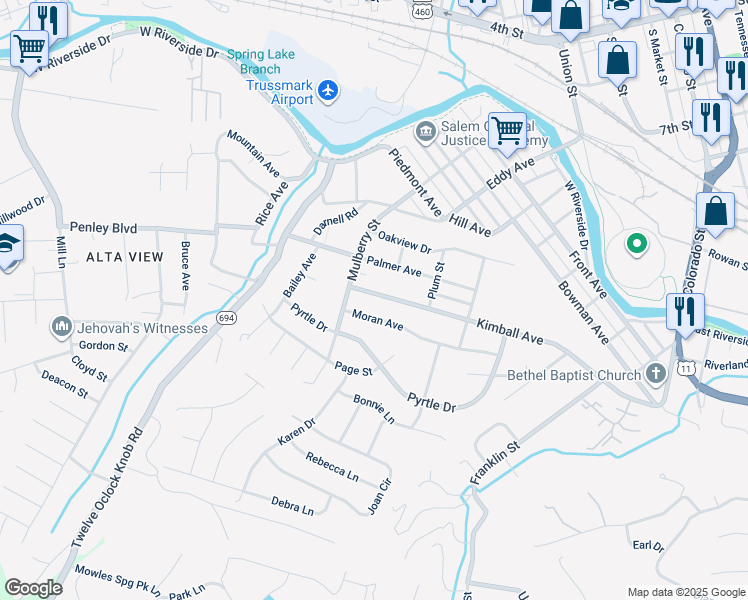 map of restaurants, bars, coffee shops, grocery stores, and more near 812 Kimball Avenue in Salem