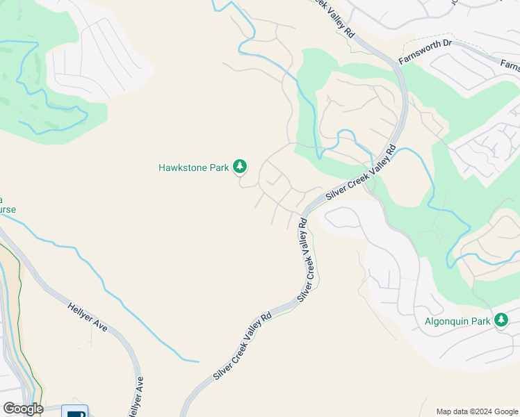 map of restaurants, bars, coffee shops, grocery stores, and more near 5254 Grosseto Court in San Jose