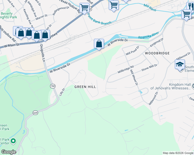 map of restaurants, bars, coffee shops, grocery stores, and more near 3144 Isabel Lane in Salem
