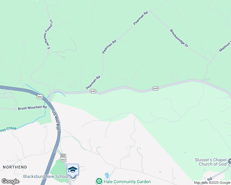 map of restaurants, bars, coffee shops, grocery stores, and more near 520 Coal Bank Hollow Road in Blacksburg