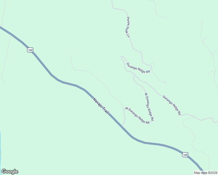 map of restaurants, bars, coffee shops, grocery stores, and more near 205 West Durango Ridge Road in Durango