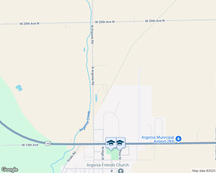 map of restaurants, bars, coffee shops, grocery stores, and more near in Argonia