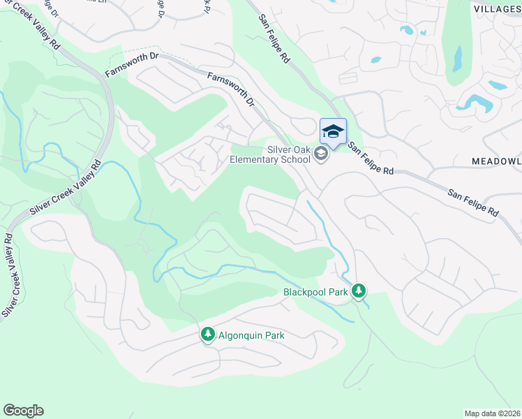 map of restaurants, bars, coffee shops, grocery stores, and more near 5824 Killarney Circle in San Jose