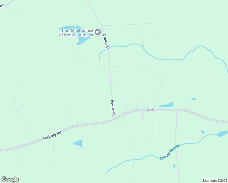 map of restaurants, bars, coffee shops, grocery stores, and more near 16111 Rowlett Road in Chesterfield