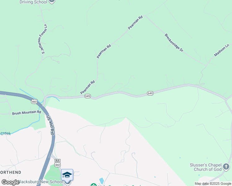 map of restaurants, bars, coffee shops, grocery stores, and more near 520 Coal Bank Hollow Road in Blacksburg