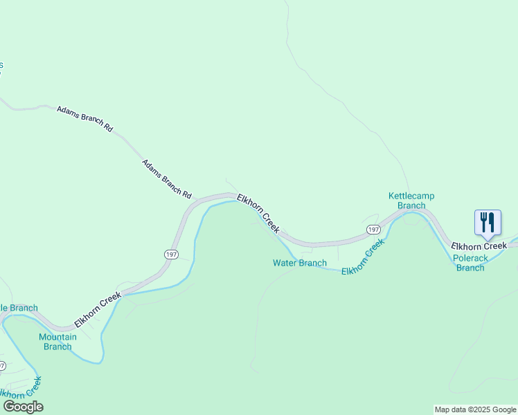 map of restaurants, bars, coffee shops, grocery stores, and more near 3555-3757 Elkhorn Creek in Elkhorn City