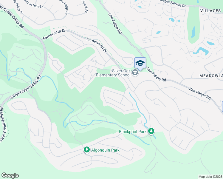 map of restaurants, bars, coffee shops, grocery stores, and more near 5824 Killarney Circle in San Jose