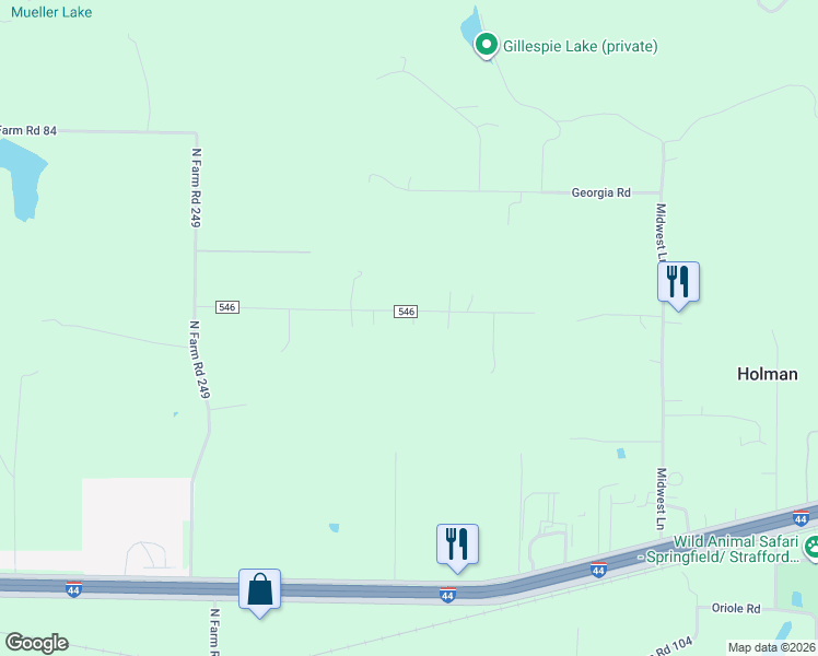 map of restaurants, bars, coffee shops, grocery stores, and more near 206 Indian Hills Lane in Strafford