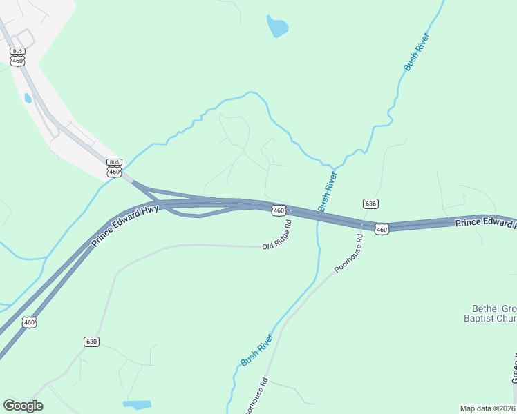 map of restaurants, bars, coffee shops, grocery stores, and more near 20166 Prince Edward Highway in Farmville