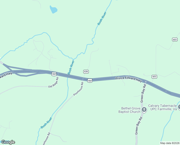 map of restaurants, bars, coffee shops, grocery stores, and more near County Road 636 in Rice