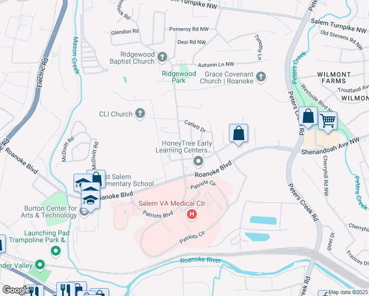 map of restaurants, bars, coffee shops, grocery stores, and more near 916 Hemlock Rd in Salem