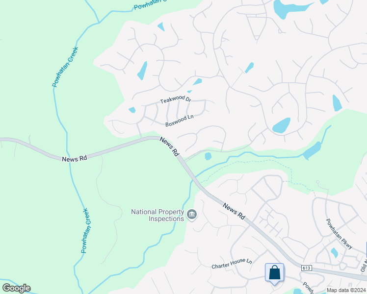 map of restaurants, bars, coffee shops, grocery stores, and more near 168 Southern Hills in Williamsburg