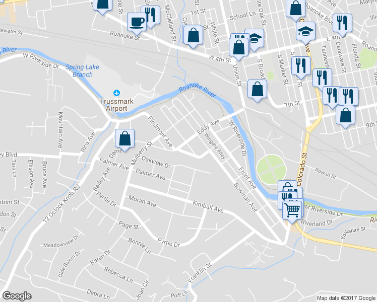 map of restaurants, bars, coffee shops, grocery stores, and more near 612 Central Avenue in Salem