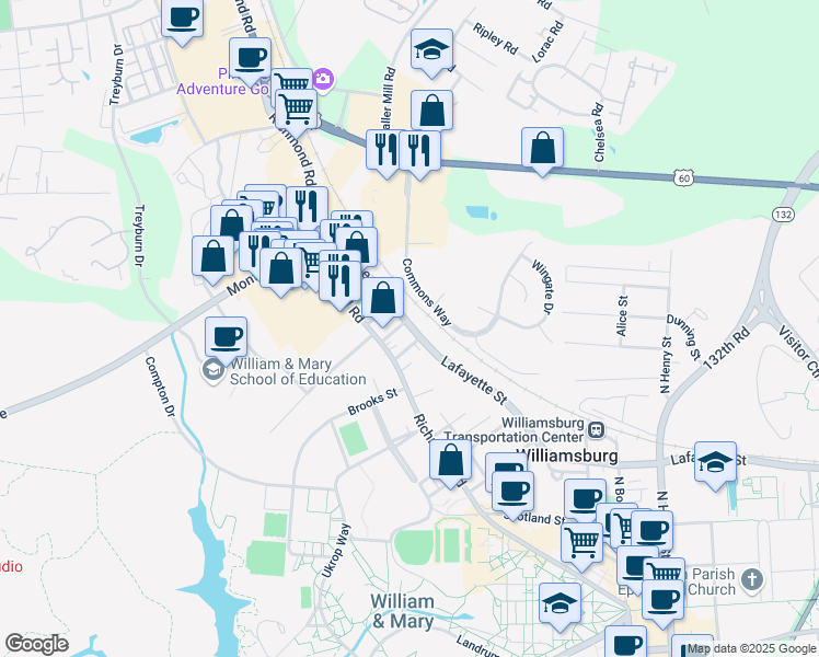 map of restaurants, bars, coffee shops, grocery stores, and more near 106 Wythe Avenue in Williamsburg