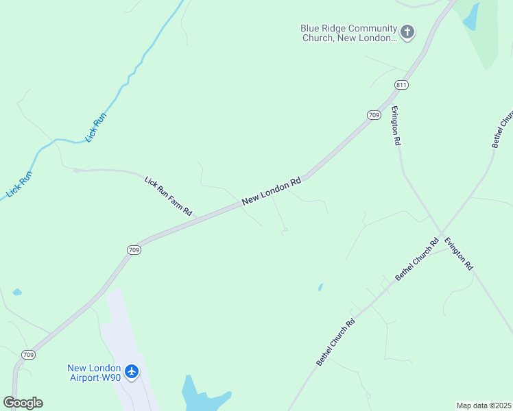 map of restaurants, bars, coffee shops, grocery stores, and more near 3200 New London Road in Forest