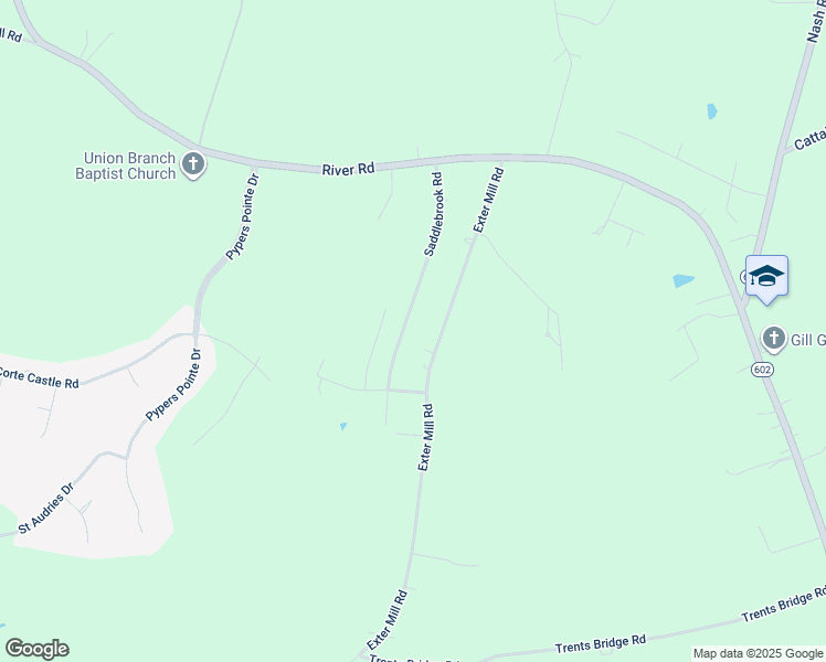 map of restaurants, bars, coffee shops, grocery stores, and more near 15619 Saddlebrook Road in Chesterfield