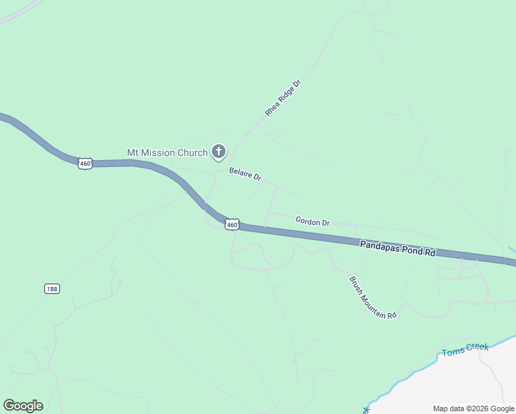 map of restaurants, bars, coffee shops, grocery stores, and more near 4121 Crimson Drive in Blacksburg