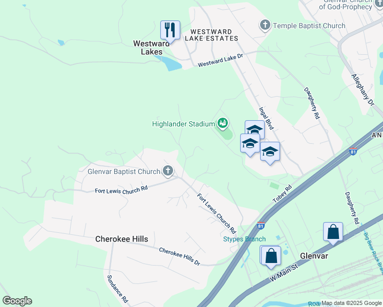 map of restaurants, bars, coffee shops, grocery stores, and more near 4737 Little Bear Road in Salem