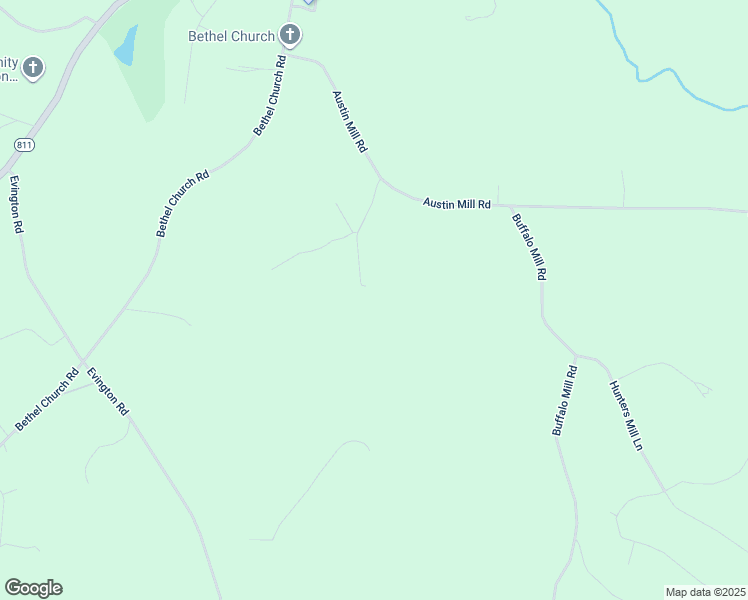 map of restaurants, bars, coffee shops, grocery stores, and more near 1828 Austin Mill Road in Evington