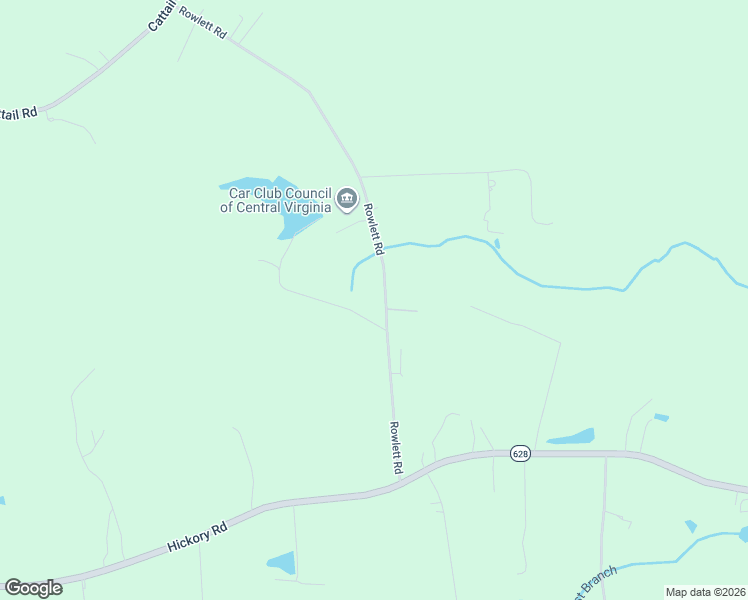 map of restaurants, bars, coffee shops, grocery stores, and more near 15900 Rowlett Road in Chesterfield