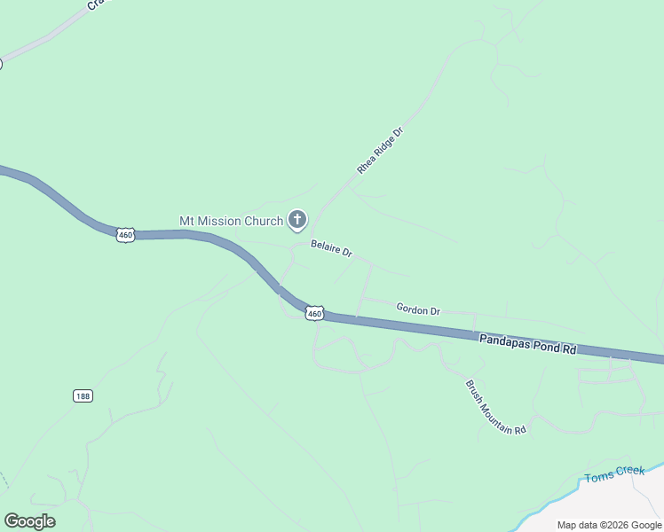 map of restaurants, bars, coffee shops, grocery stores, and more near 4121 Crimson Drive in Blacksburg