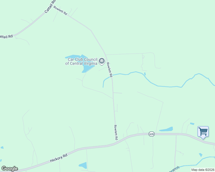 map of restaurants, bars, coffee shops, grocery stores, and more near 15900 Rowlett Road in Chesterfield