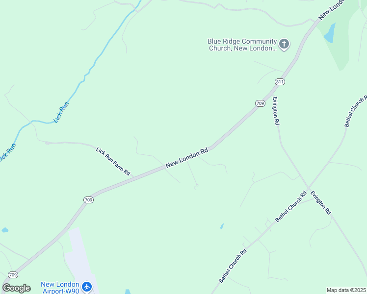 map of restaurants, bars, coffee shops, grocery stores, and more near 3107 New London Road in Forest