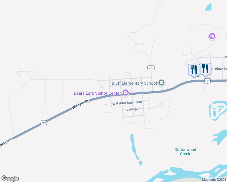 map of restaurants, bars, coffee shops, grocery stores, and more near 65 Willow Street in Bluff