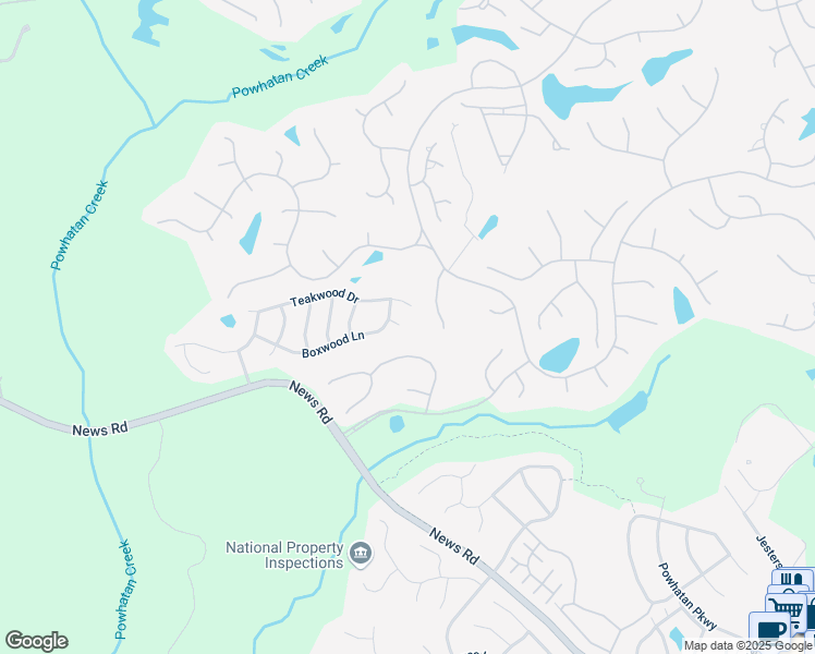 map of restaurants, bars, coffee shops, grocery stores, and more near 4115 Earl Lee Cove in Williamsburg