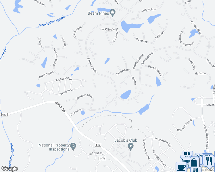 map of restaurants, bars, coffee shops, grocery stores, and more near 109 Seminole in Williamsburg