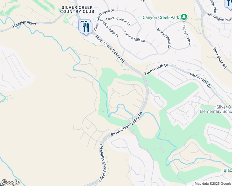 map of restaurants, bars, coffee shops, grocery stores, and more near 5090 Birkdale Way in San Jose