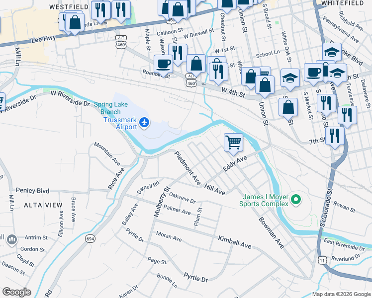 map of restaurants, bars, coffee shops, grocery stores, and more near 920 Central Avenue in Salem