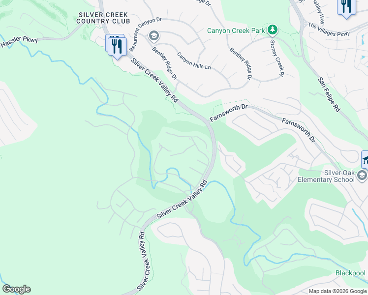 map of restaurants, bars, coffee shops, grocery stores, and more near 2011 Spanish Bay Court in San Jose