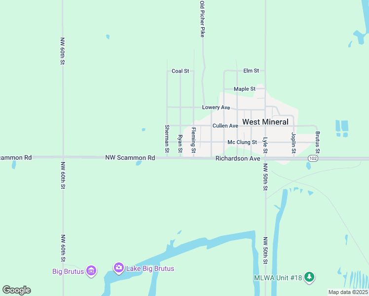 map of restaurants, bars, coffee shops, grocery stores, and more near 101-199 Ryan Street in Scammon