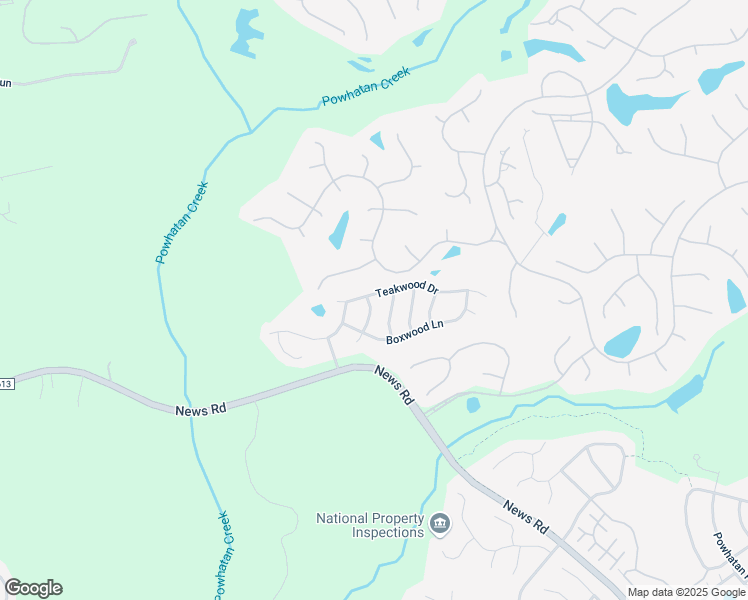 map of restaurants, bars, coffee shops, grocery stores, and more near 4216 Teakwood Drive in Williamsburg