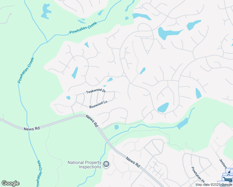 map of restaurants, bars, coffee shops, grocery stores, and more near 4296 Teakwood Drive in Williamsburg