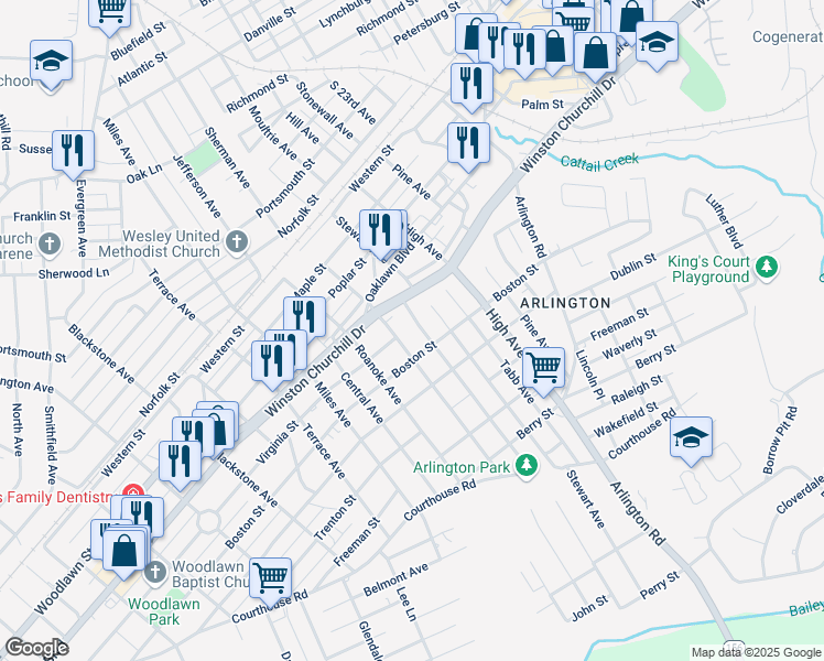 map of restaurants, bars, coffee shops, grocery stores, and more near 1020 Liberty Avenue in Hopewell
