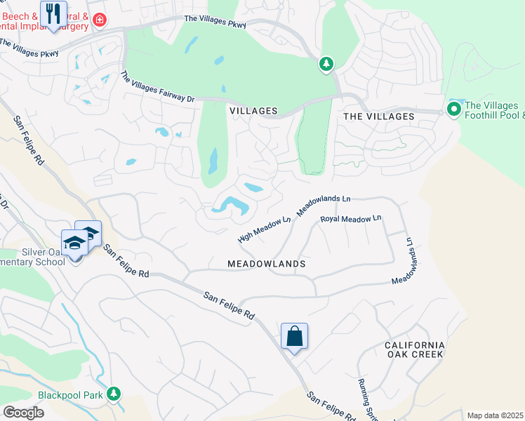 map of restaurants, bars, coffee shops, grocery stores, and more near 8331 Pinotage Court in San Jose