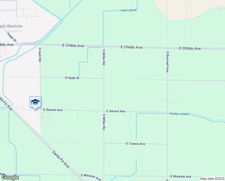map of restaurants, bars, coffee shops, grocery stores, and more near 290 South Miller Road in Le Grand