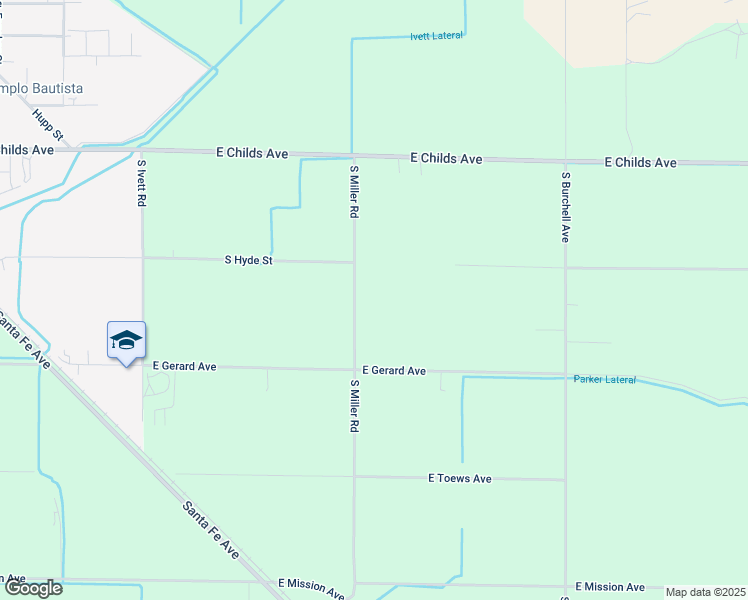 map of restaurants, bars, coffee shops, grocery stores, and more near 290 South Miller Road in Le Grand