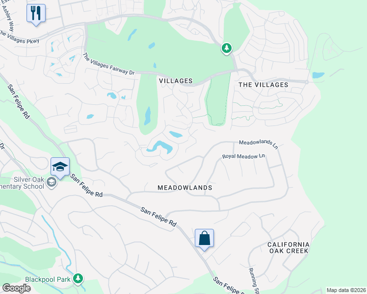 map of restaurants, bars, coffee shops, grocery stores, and more near 8331 Pinotage Court in San Jose