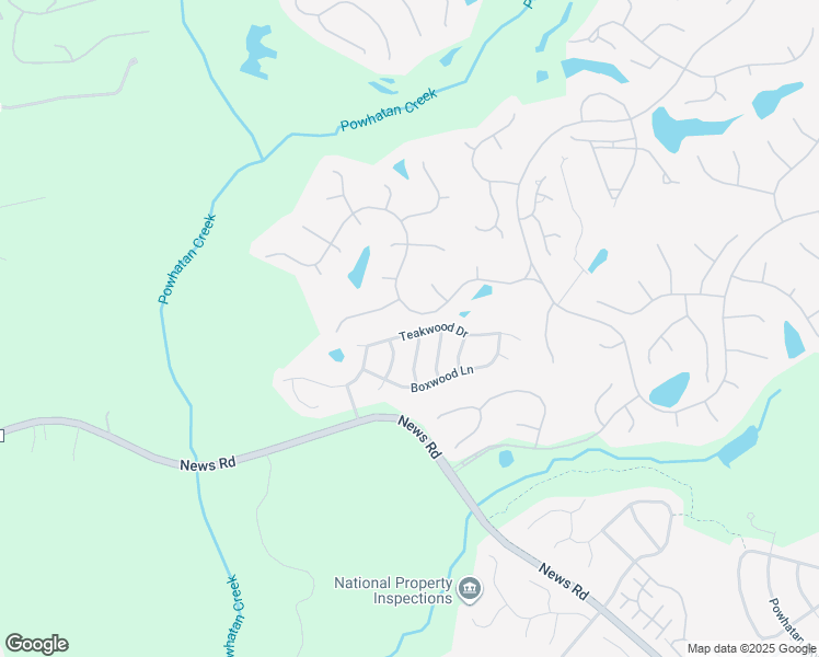map of restaurants, bars, coffee shops, grocery stores, and more near 4229 Teakwood Drive in Williamsburg