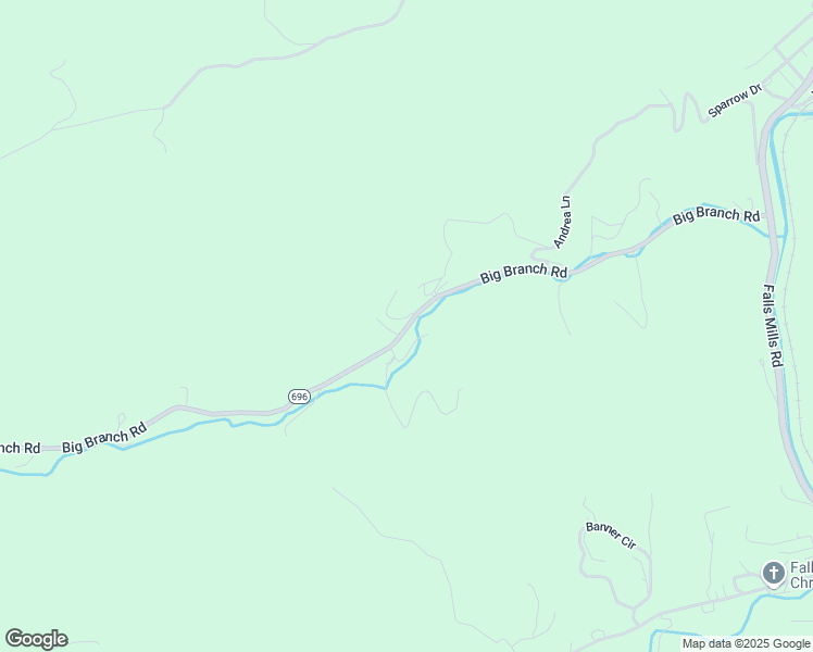 map of restaurants, bars, coffee shops, grocery stores, and more near State Route 696 in Bluefield