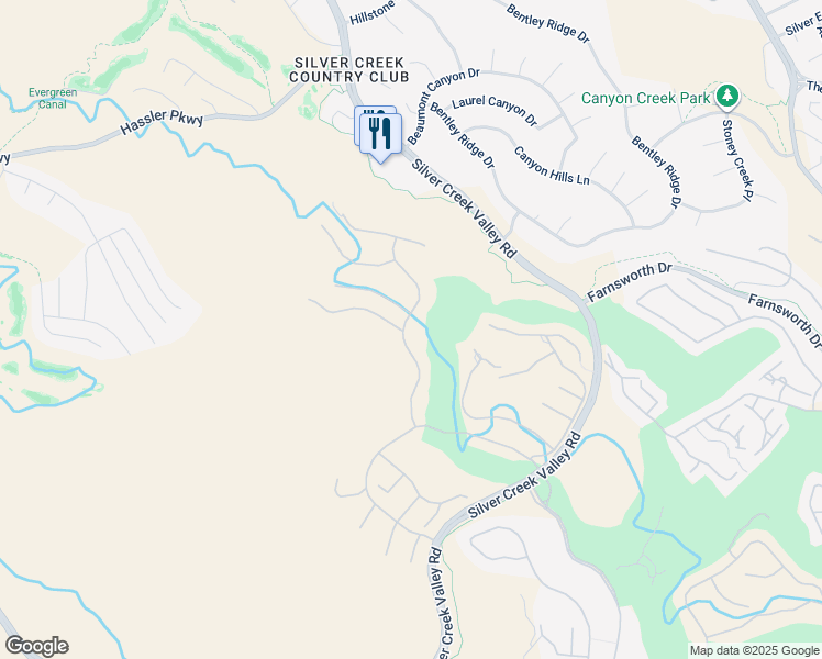 map of restaurants, bars, coffee shops, grocery stores, and more near 5142 Eastbourne Drive in San Jose