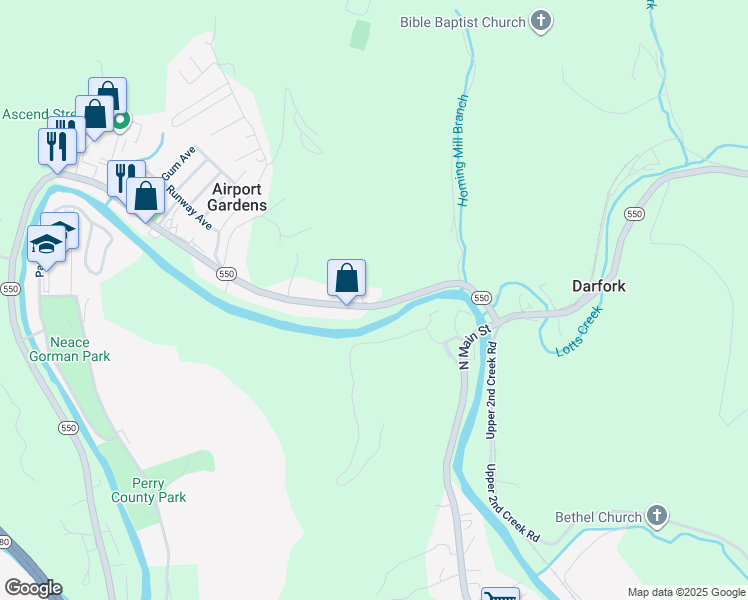 map of restaurants, bars, coffee shops, grocery stores, and more near in 