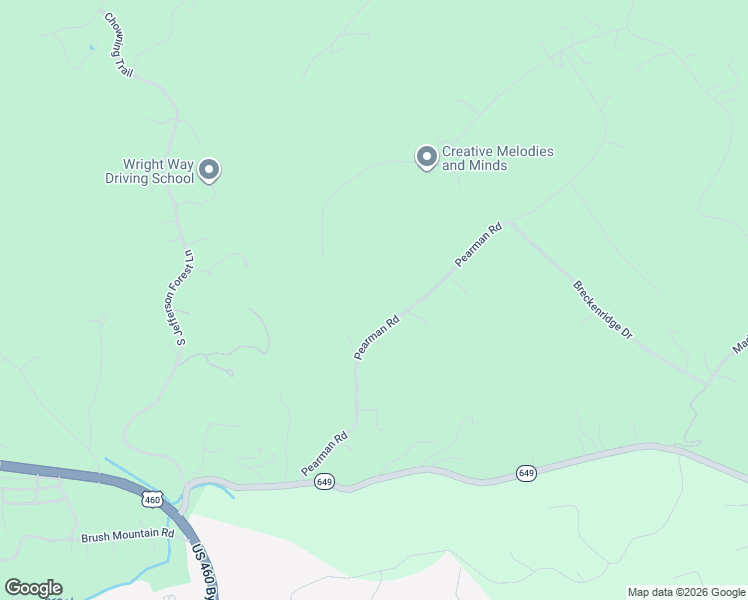 map of restaurants, bars, coffee shops, grocery stores, and more near 4245 Pearman Rd in Blacksburg