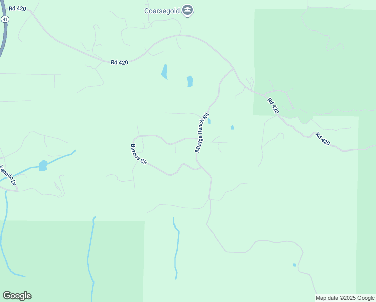 map of restaurants, bars, coffee shops, grocery stores, and more near 36820 Mudge Ranch Road in Coarsegold